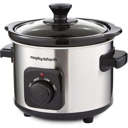 Morphy Richards 1.5L compact slow cooker in brushed steel
