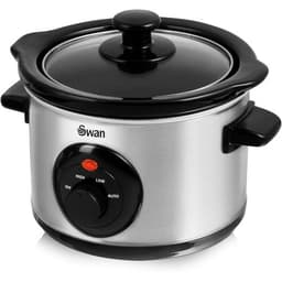 Swan 1.5L oval stainless steel small slow cooker