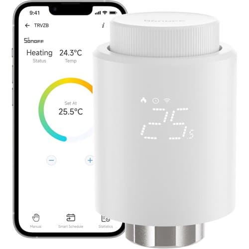 White SONOFF TRVZB Zigbee radiator valve