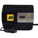 Black AA 12V digital tyre inflator with yellow AA logo