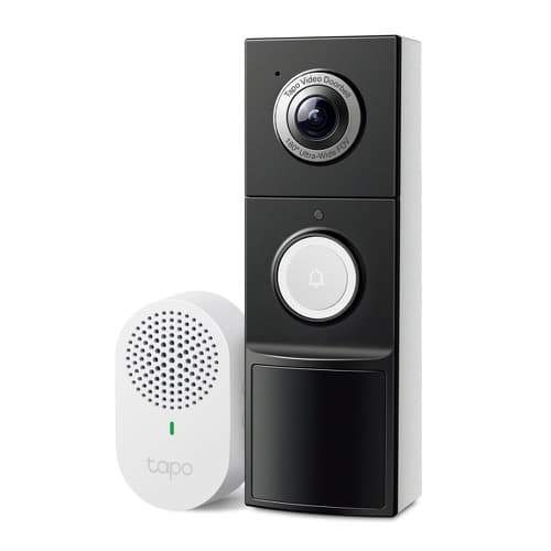 Tapo D235 video doorbell with its plug-in chime