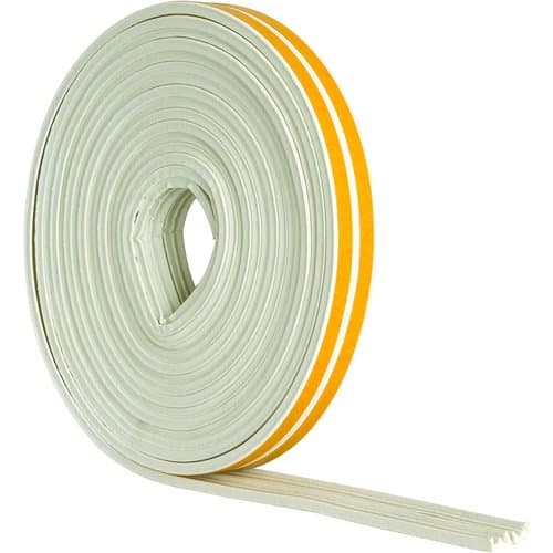 Stormguard white rubber E profile draught excluder strip in its packaging
