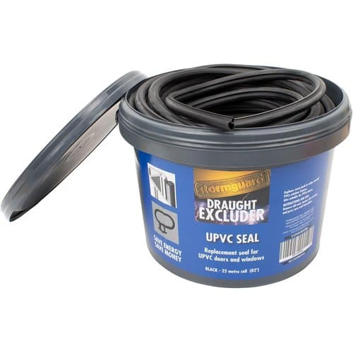 Stormguard black uPVC replacement rubber seal roll