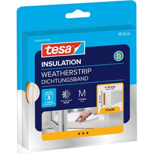 tesa Insulation M white foam sealing tape roll