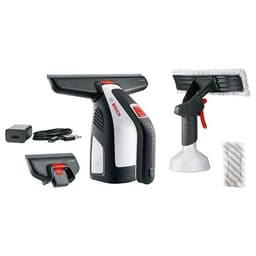 Bosch GlassVAC black and red window vac with small head, charger and spray applicator